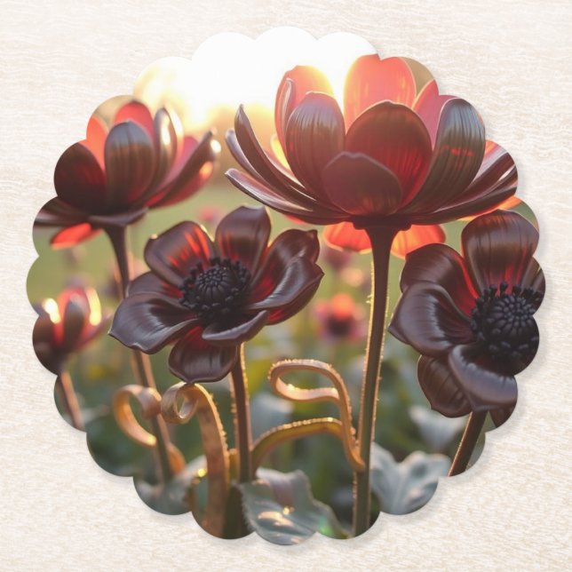 blommor underlägg papper (Framsida)
