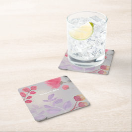 Blommor Underlägg Papper Kvadrat