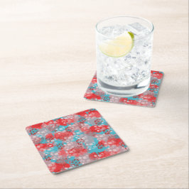 Blommor Underlägg Papper Kvadrat