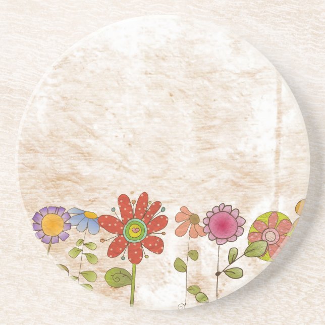 Blommor Underlägg Sandsten (Framsidan)