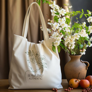 Blommor utan fruktan, huvud, kvinnlig rygg tygkasse