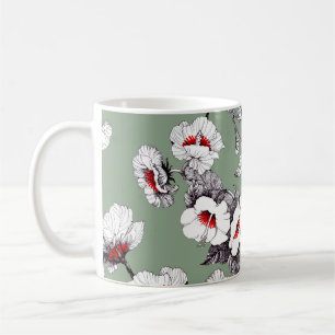Blommor utan säl: grönt kaffemugg
