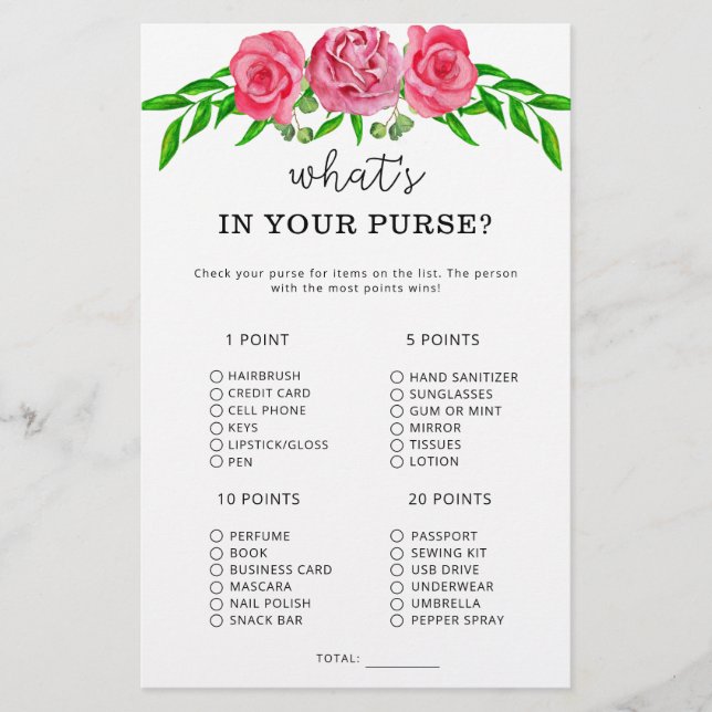 Blommor vad som finns i ditt handväska (Framsida)