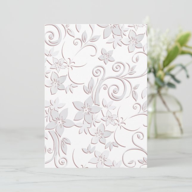 Blommor, vägg papper 1 tack kort (Stående Fram)