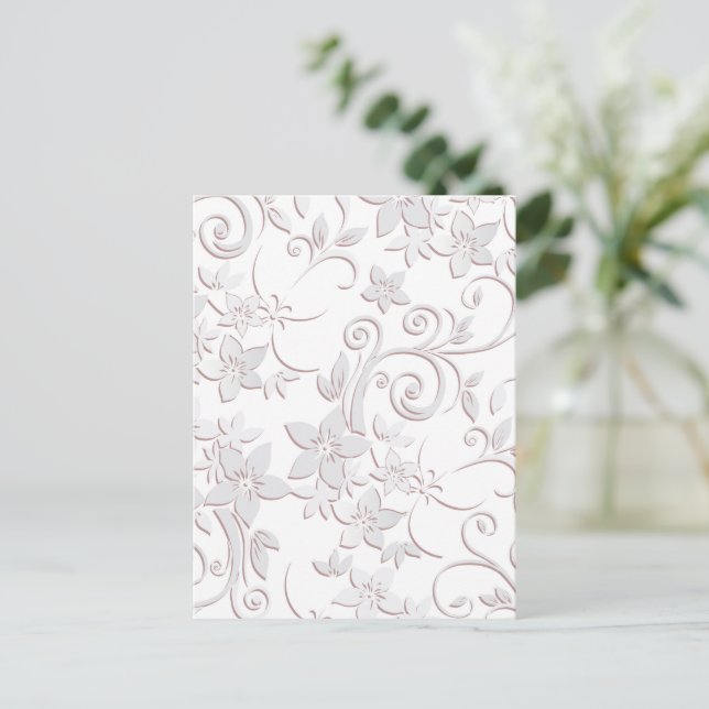 Blommor, vägg papper 1 vykort (Stående Fram)