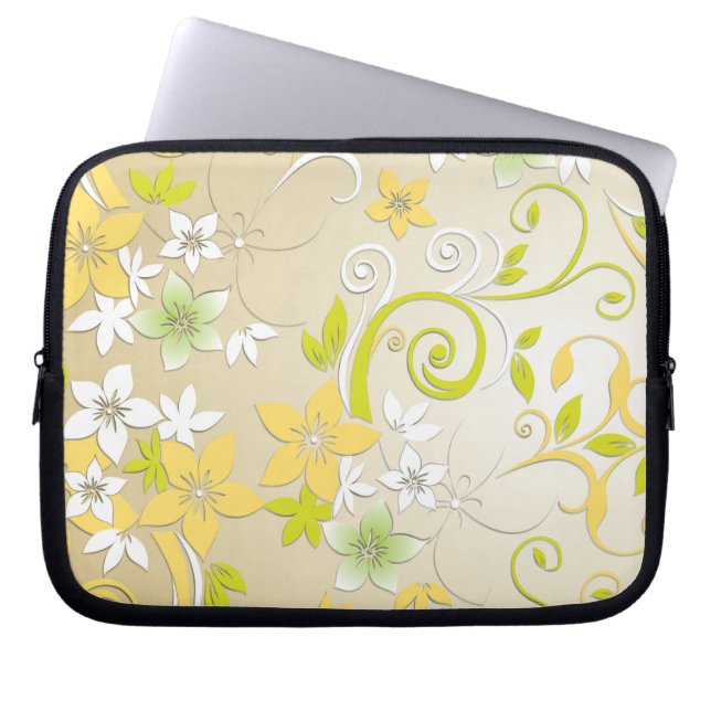 Blommor, vägg papper 3 laptop fodral (Framsidan)