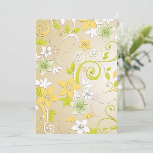 Blommor, vägg papper 3 tack kort (Stående Fram)