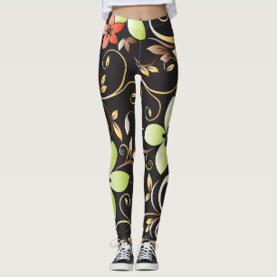Blommor, vägg papper 4 leggings