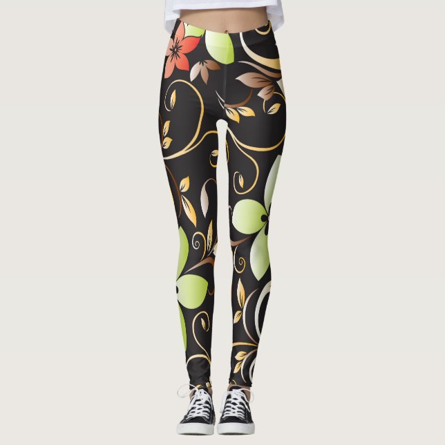 Blommor, vägg papper 4 leggings (Framsida)