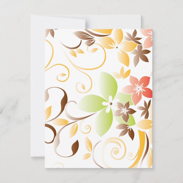 Blommor, vägg papper 5 anteckningskort (Framsida)