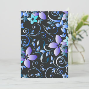 Blommor, vägg papper 6 tack kort
