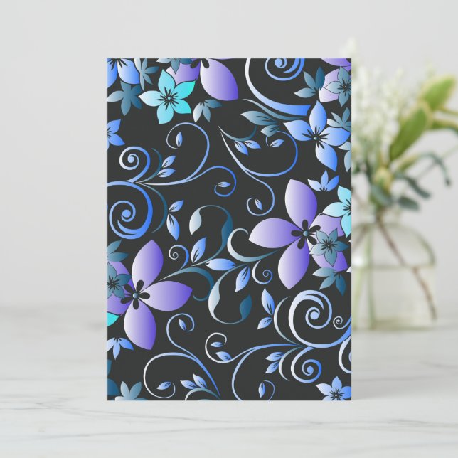 Blommor, vägg papper 6 tack kort (Stående Fram)