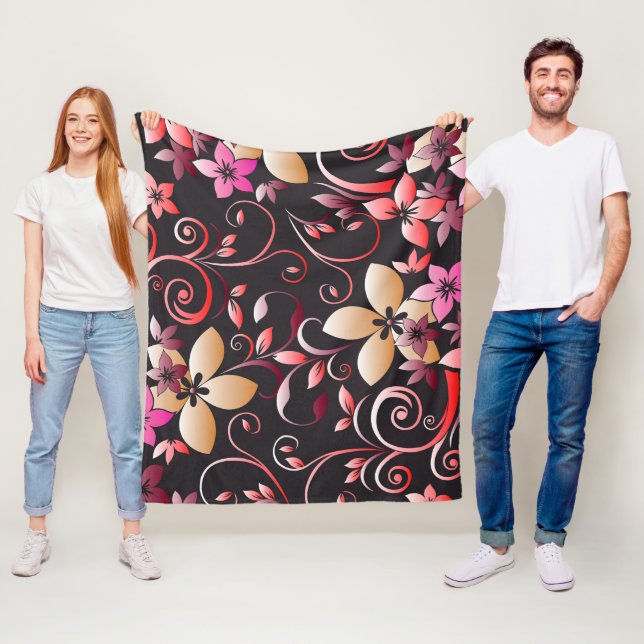 Blommor, vägg papper 7 fleecefilt (På plats)