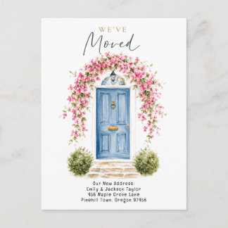 Blommor Välkommen Hem Ny Adress Postkort Meddelande Vykort