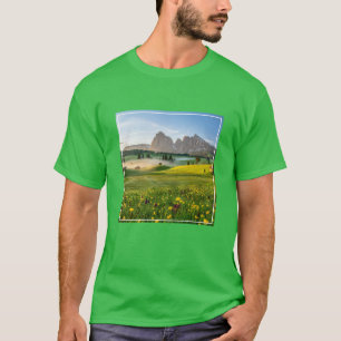 Blommor Vår Alpe di Siusi Langkofel T Shirt