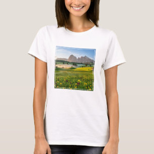 Blommor Vår Alpe di Siusi Langkofel T Shirt