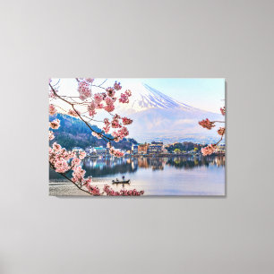 Blommor Vår Cherry Blommar Japan Canvastryck