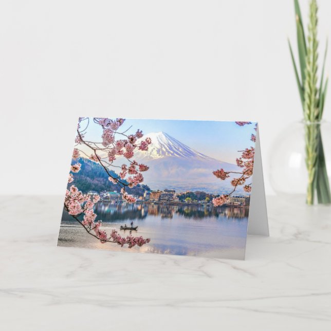 Blommor | Vår Cherry Blommar Japan Kort (Framsida)