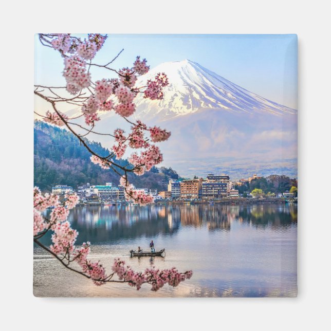 Blommor | Vår Cherry Blommar Japan Magnet (Framsidan)