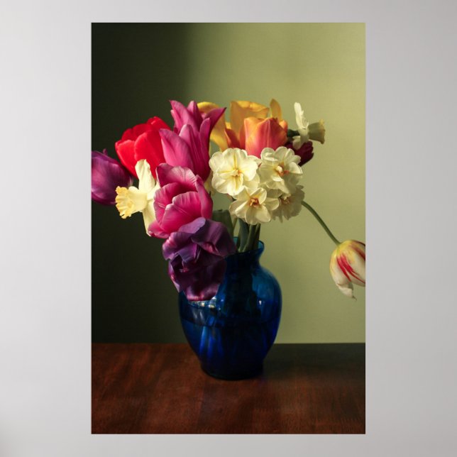 Blommor | Vår Flower Bouquet Poster (Framsidan)