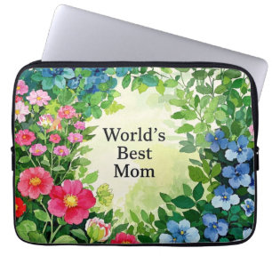 Blommor världens bästa Mamma Laptop Fodral