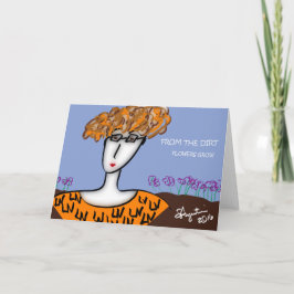 Blommor växer 7"" kortet för hälsningen x5 w/env kort