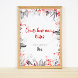 Blommor vet hur många kisses möhippa-spel poster