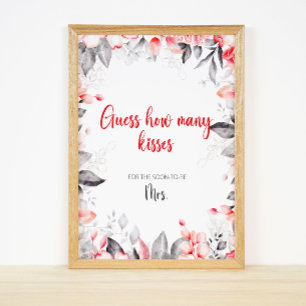 Blommor vet hur många kisses möhippa-spel poster