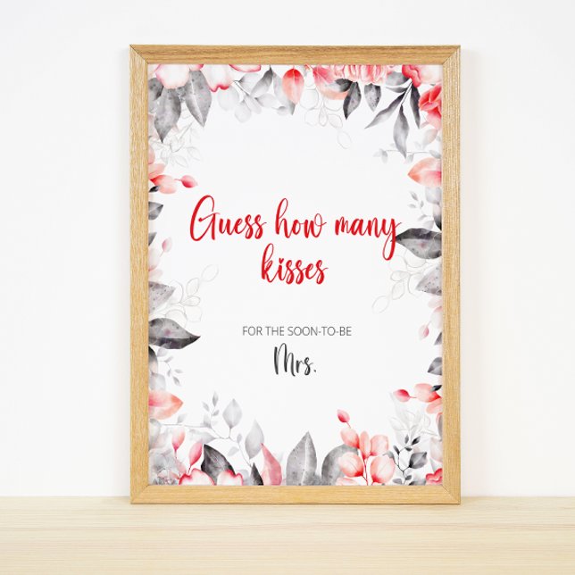 Blommor vet hur många kisses möhippa-spel poster (Skapare uppladdad)