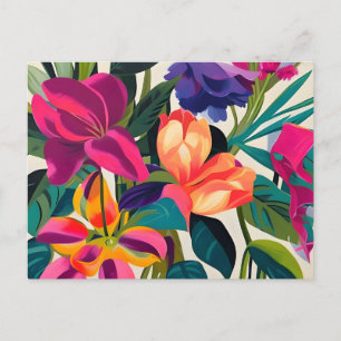 Blommor Vibrant Botanical Vykort