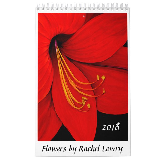 Blommor vid den Rachel Lowry 2018 kalendern Kalender (Omslag)