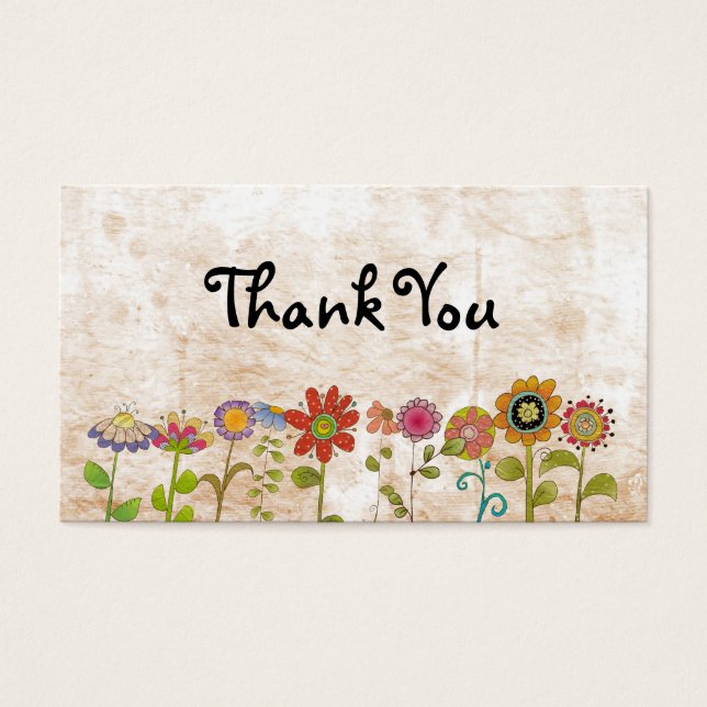 Blommor Visitkort (Framsidan)