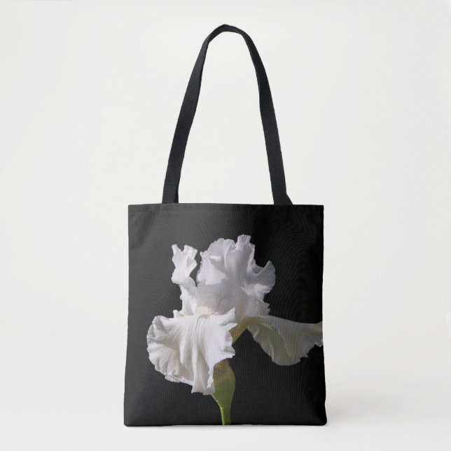 Blommor | Vit ris Tygkasse (Framsida)