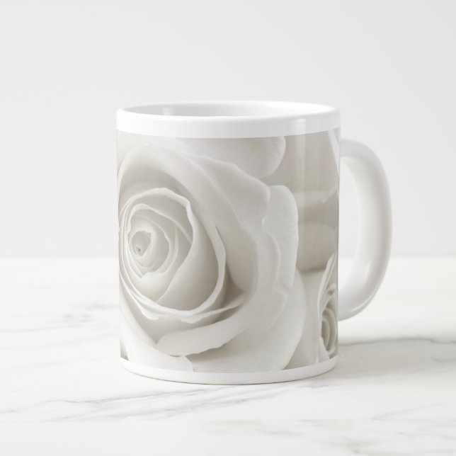 Blommor | VIT ROS Jumbo Mugg (Framsida höger)
