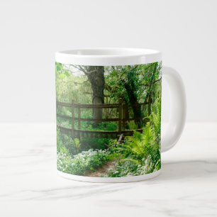 Blommor Vitblommor i skogen Jumbo Mugg