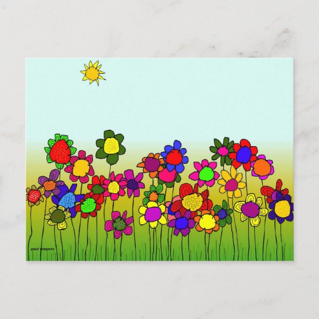 blommor vykort (Framsida)