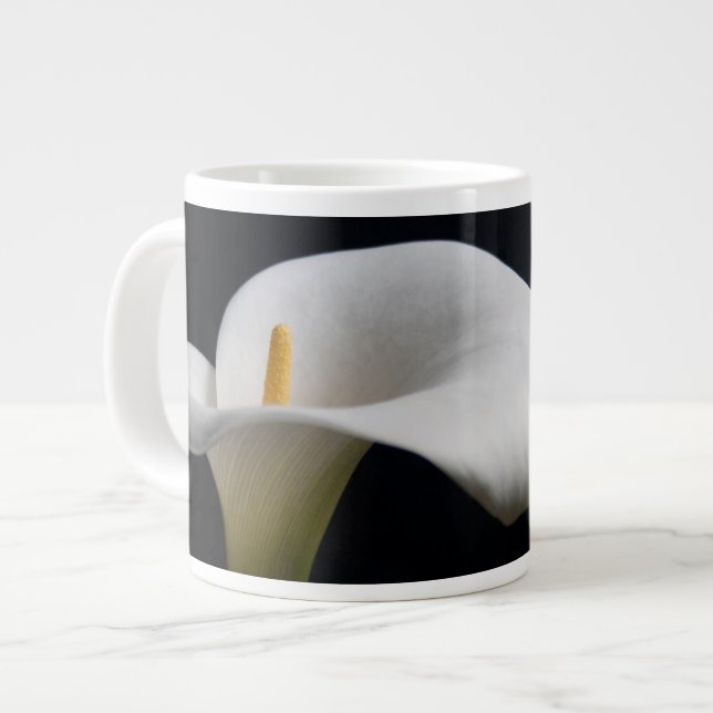 Blommor | White Calla Lily Jumbo Mugg (Framsida vänster)