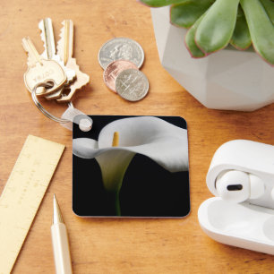 Blommor White Calla Lily Nyckelring