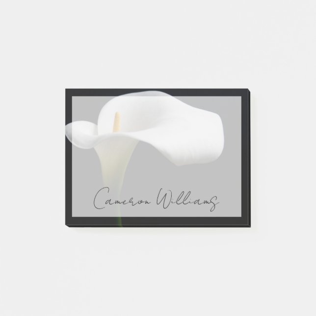 Blommor | White Calla Lily Post-it Block (Framsida)