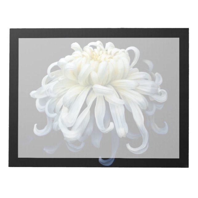Blommor | White Chrysanthemum Anteckningsblock (Framsida)