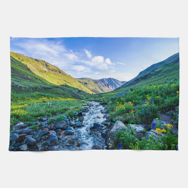 Blommor | Wildblommor i Colorado Kökshandduk (Horisontell)