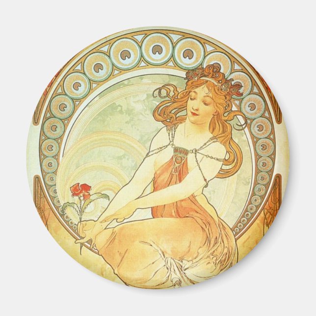 Blommor Woman Magnet (Framsidan)