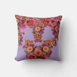 Blommor Zinnia Bukett Maureen Girard Färgrik Kudde