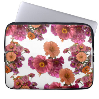 Blommor Zinnia Bukett Maureen Girard Färgrik Laptop Fodral