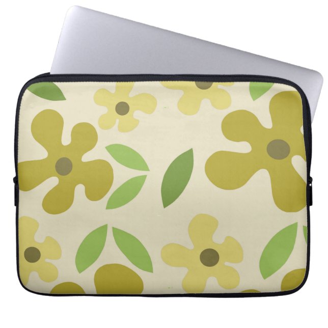 Blommorkamouflage 13" datorsko laptop fodral (Framsidan)