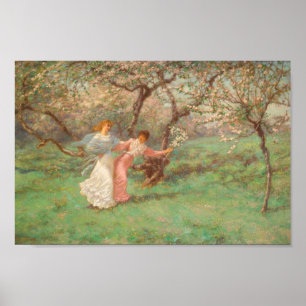 Blommorna i maj av William John Hennessy Poster