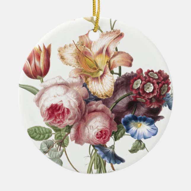 Blommornas Bouquet Julgransprydnad Keramik (Framsidan)