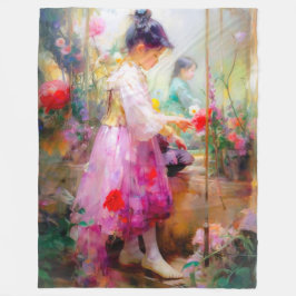 Blommornas skönhet fleecefilt