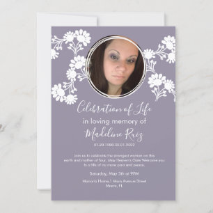 Blommotiv Firande av Livets Foto Inbjudningar