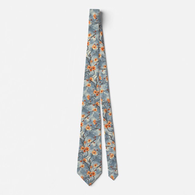 Blommotiv i blått slips (Framsida)